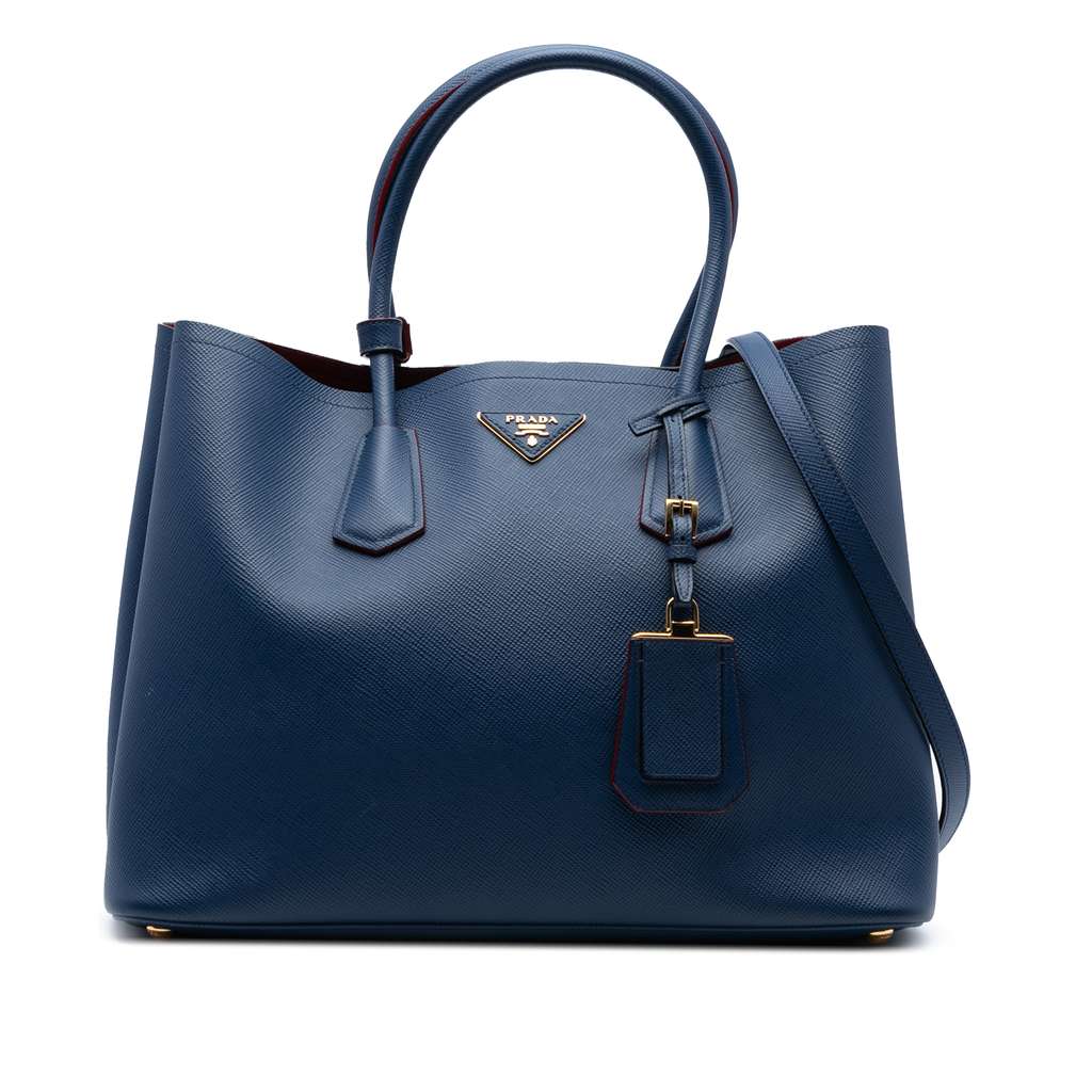 Prada Medium Saffiano Cuir Double Satchel
