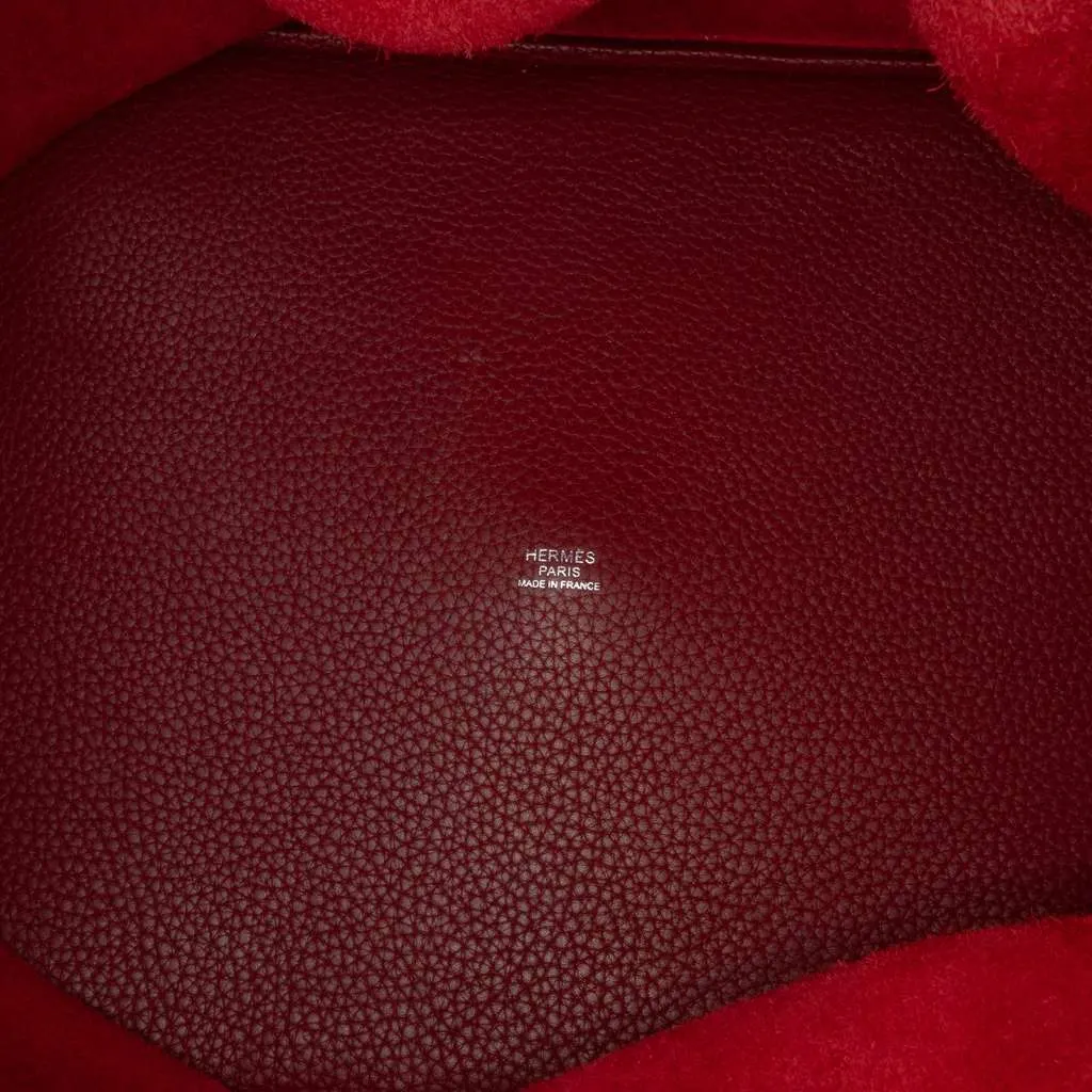 Hermès Bicolor Clemence and Swift Picotin Lock 31 Red Leather Good - Model View