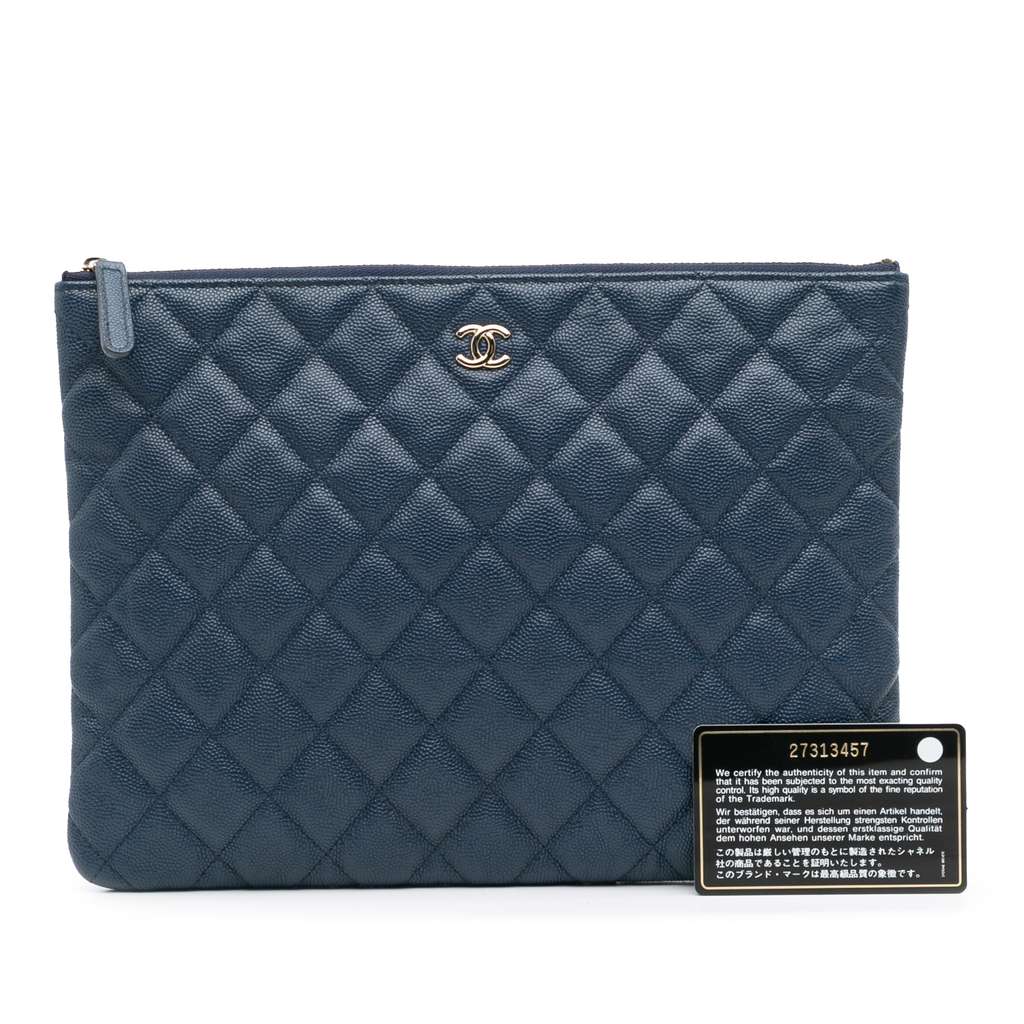 Chanel Medium Quilted Caviar O Case Clutch - Image 14