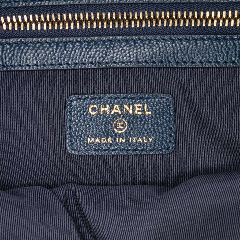 Chanel Medium Quilted Caviar O Case Clutch - Side view