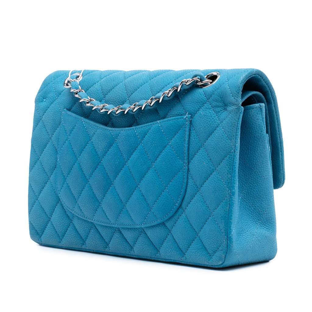 Chanel Medium Classic Caviar Double Flap - Back view