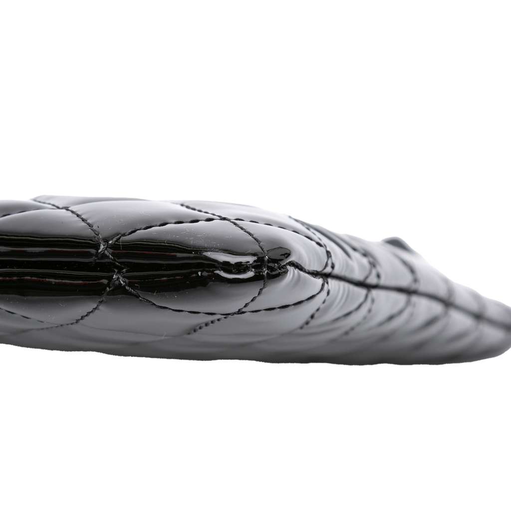 Chanel Large Quilted Patent O Case Clutch - Image 11