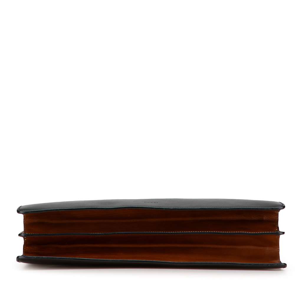 Gucci Large Leather Linea A Satchel - Image 6