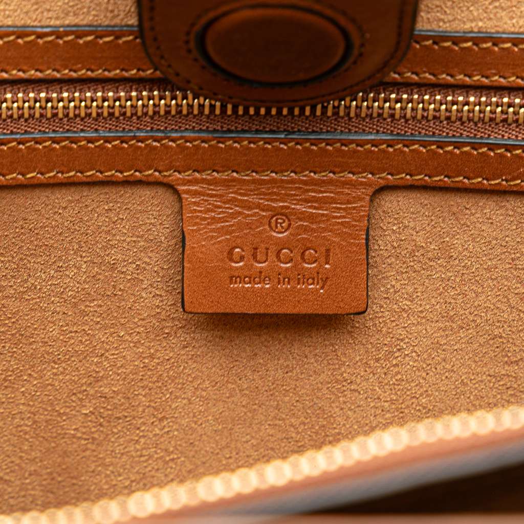Gucci Large Leather Linea A Satchel - Side view