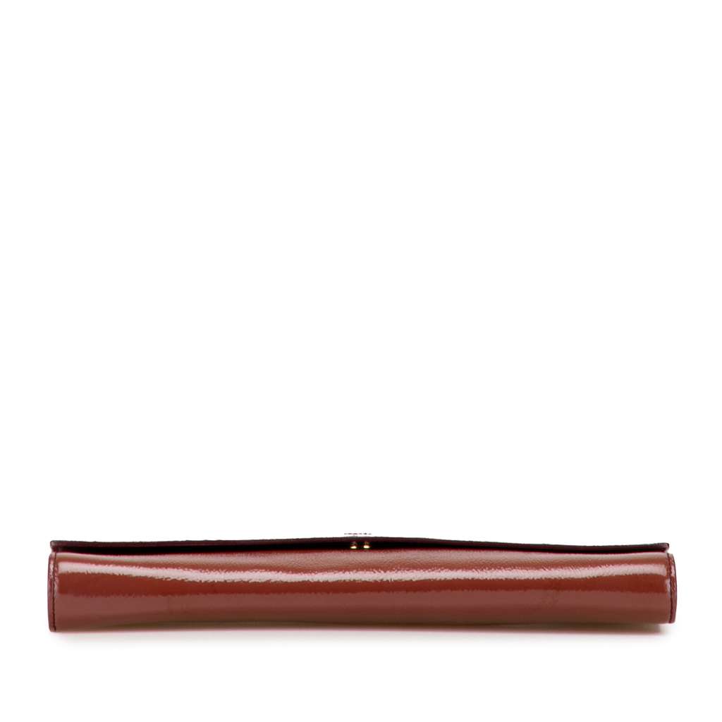Saint Laurent Large Textured Patent Monogram Belle De Jour Clutch - Image 6