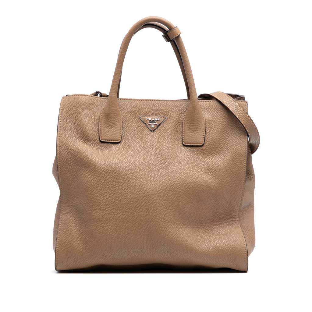 Prada Vitello Daino Open Convertible Tote