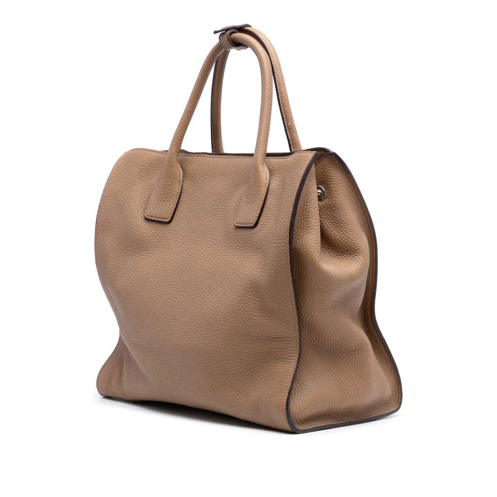 Prada Vitello Daino Open Convertible Tote - Back view