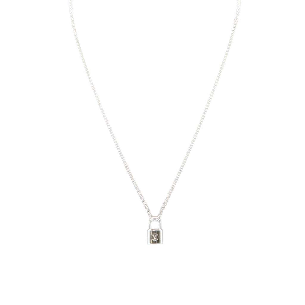 Louis Vuitton Sterling Silver Lockit Pendant Necklace
