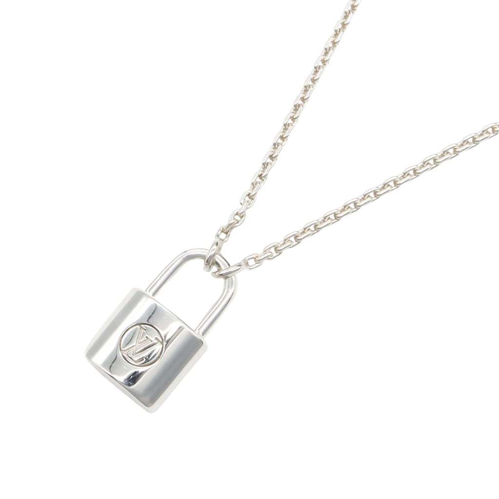 Louis Vuitton Sterling Silver Lockit Pendant Necklace - Back view