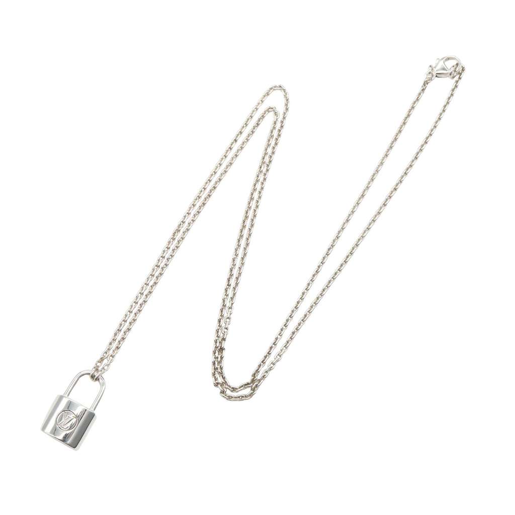 Louis Vuitton Sterling Silver Lockit Pendant Necklace - 4