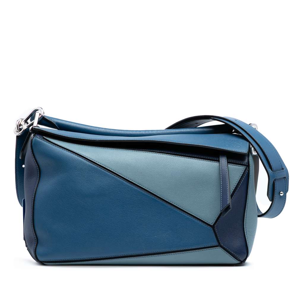 Loewe Medium Tricolor Calfskin Puzzle Satchel
