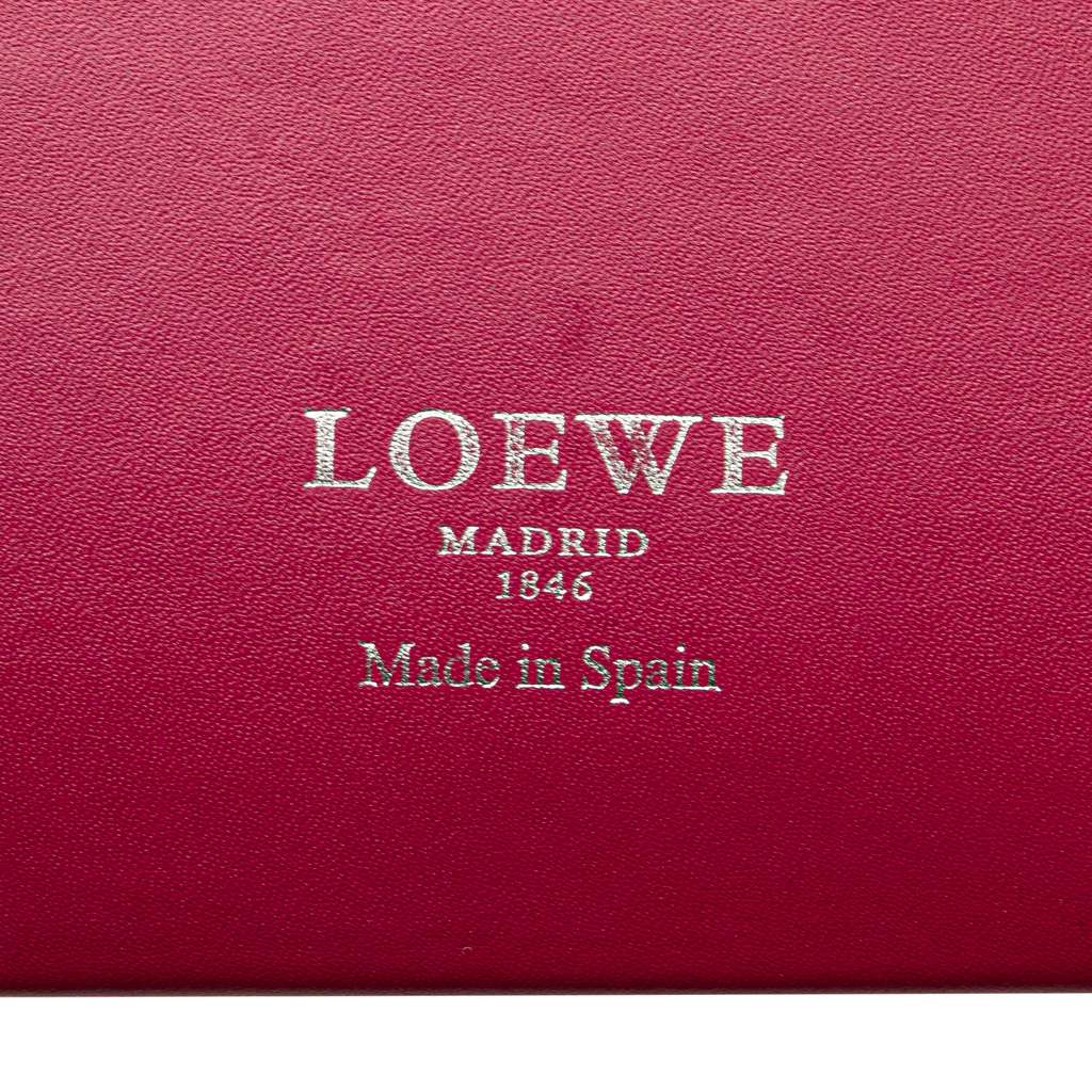 Loewe Leather Perforated Anagram Leo Tote - Side view