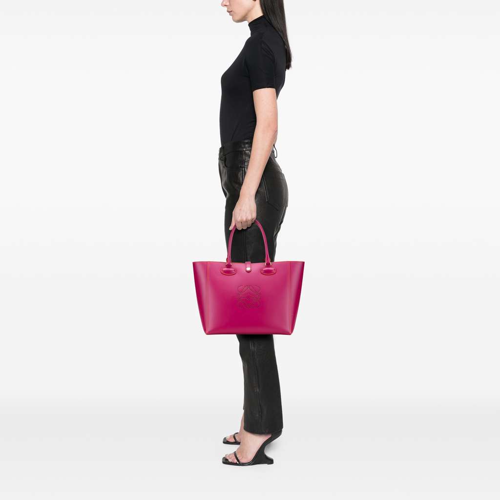 Loewe Leather Perforated Anagram Leo Tote - Image 12