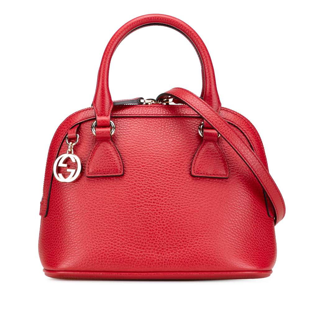 Gucci Mini Leather GG Charm Dome Satchel