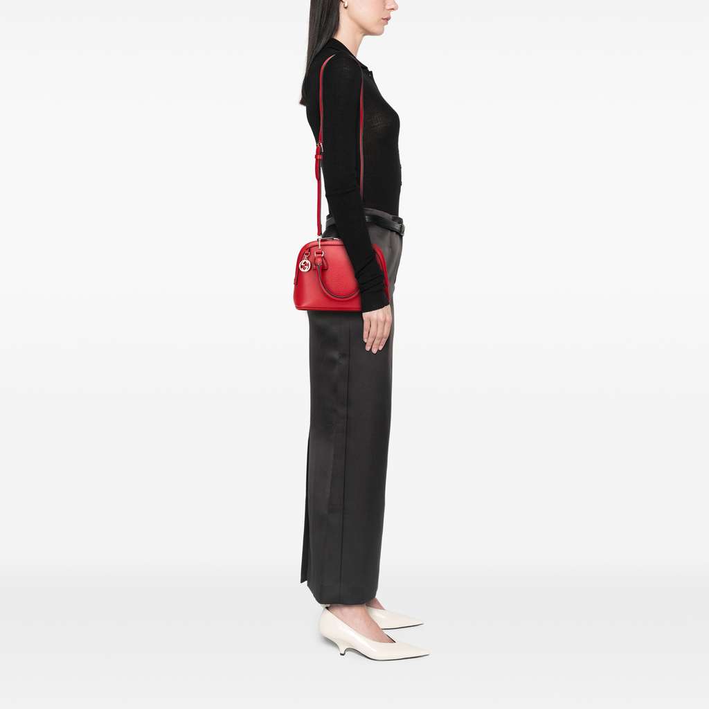 Gucci Mini Leather GG Charm Dome Satchel - Image 11