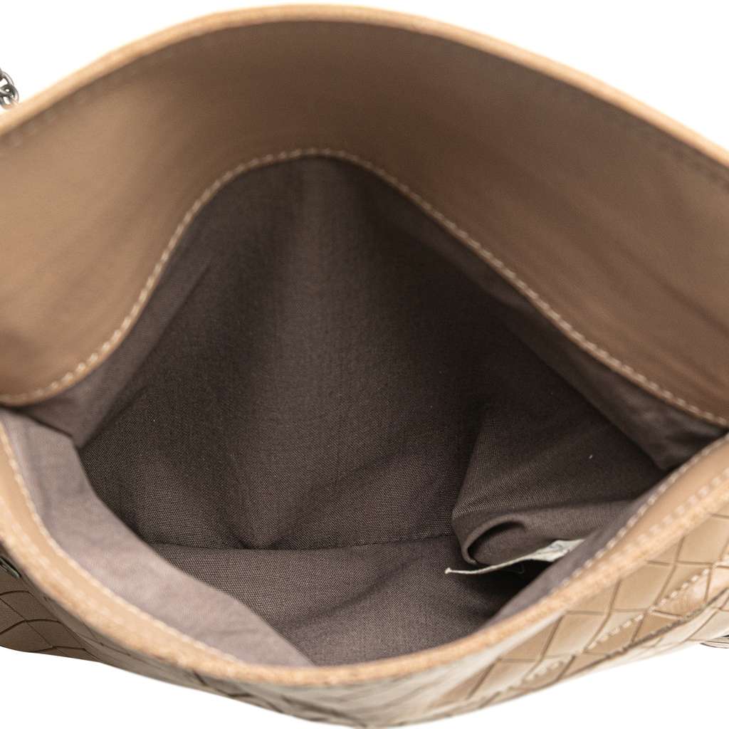 Bottega Veneta Small Leather Intrecciomirage Chain Crossbody - Side view