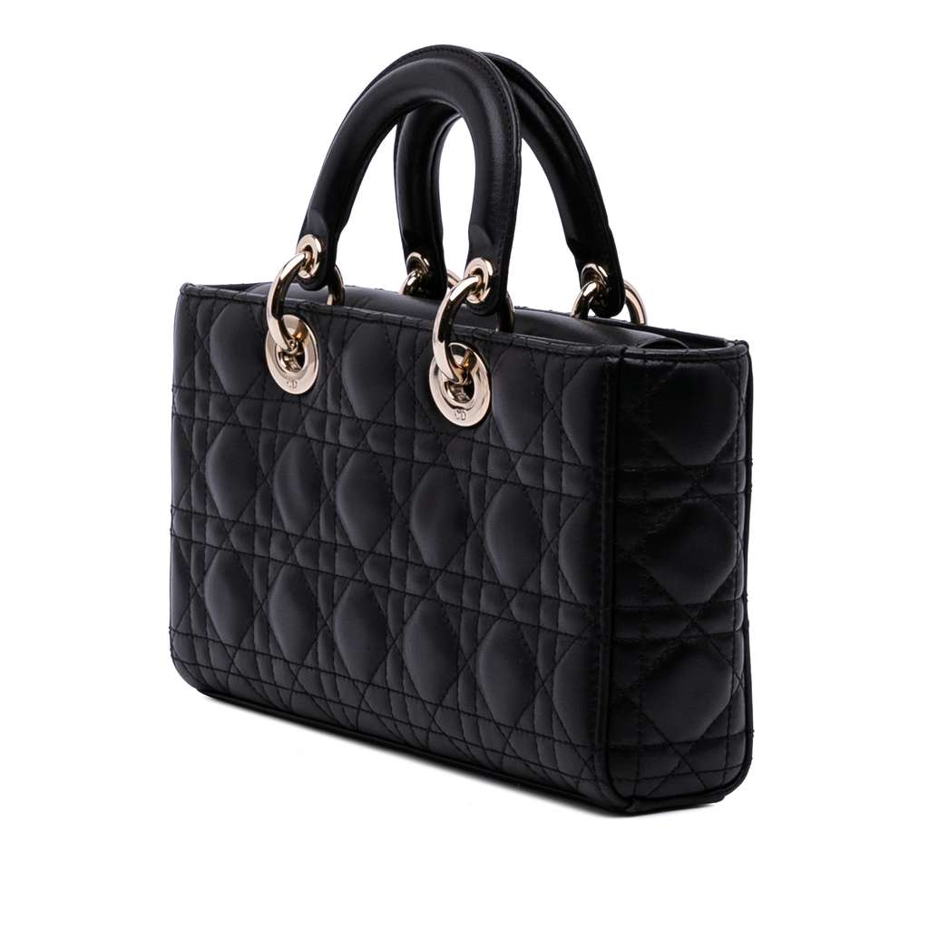 Dior Medium Lambskin Cannage Lady D Joy - 2