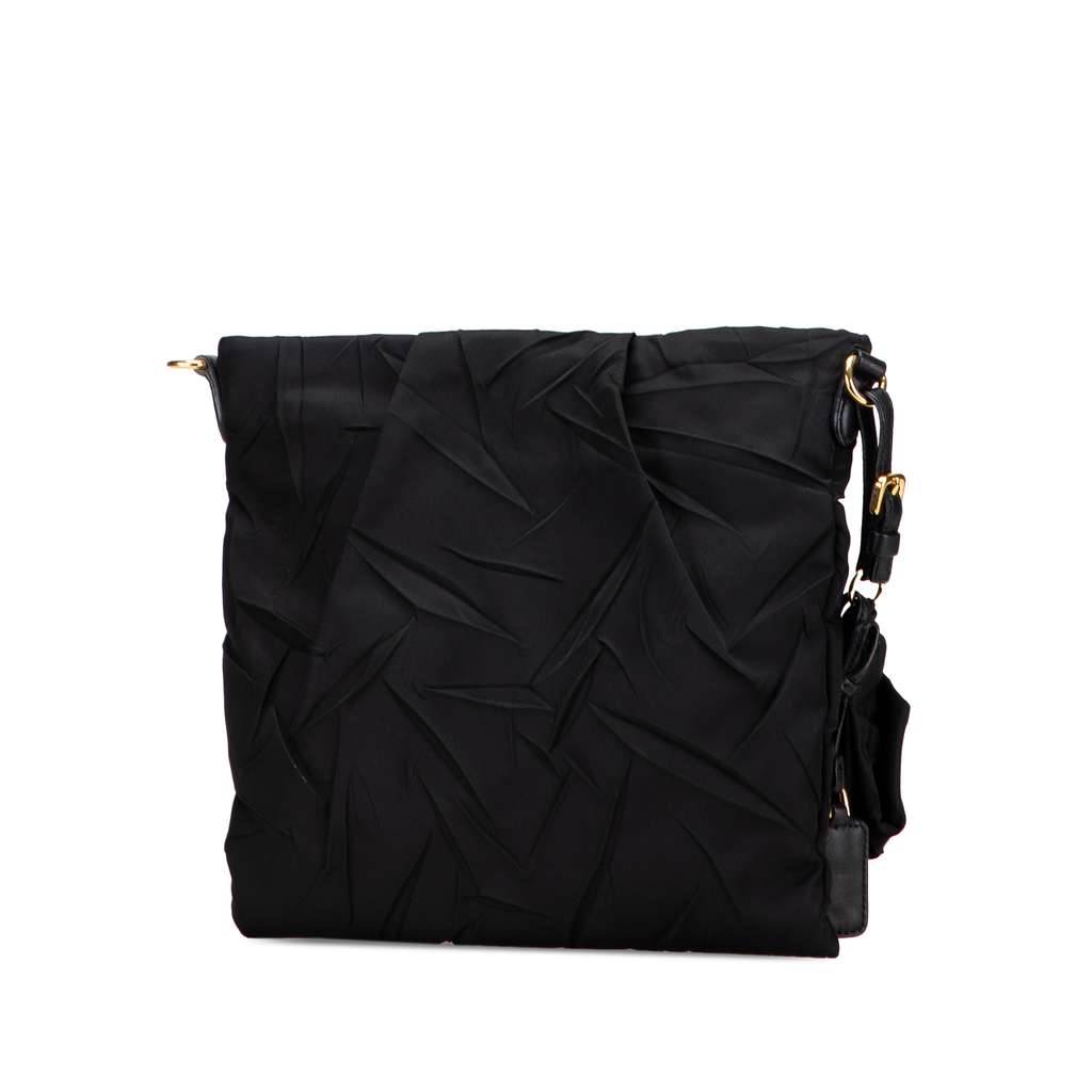 Prada Tessuto Stropicciato Tassel Crossbody - Back view