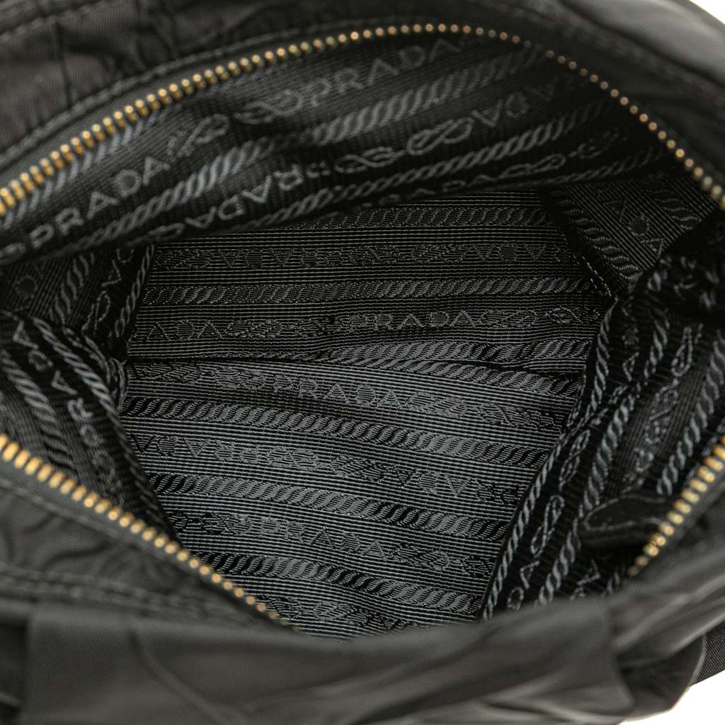 Prada Tessuto Stropicciato Tassel Crossbody - 4