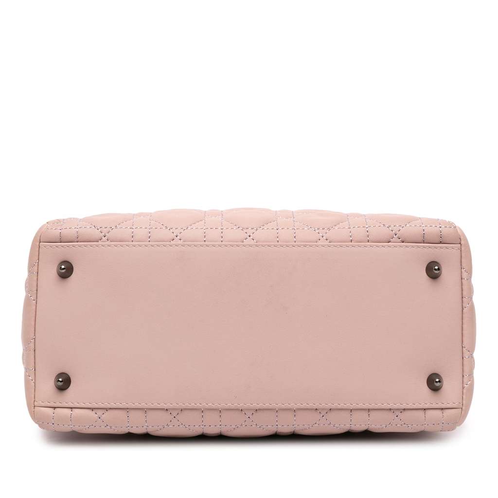 Dior Medium Lambskin Cannage Lady Dior - Image 6
