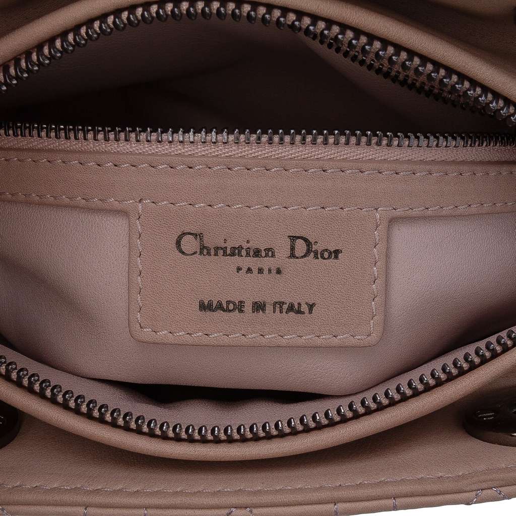 Dior Medium Lambskin Cannage Lady Dior - Side view