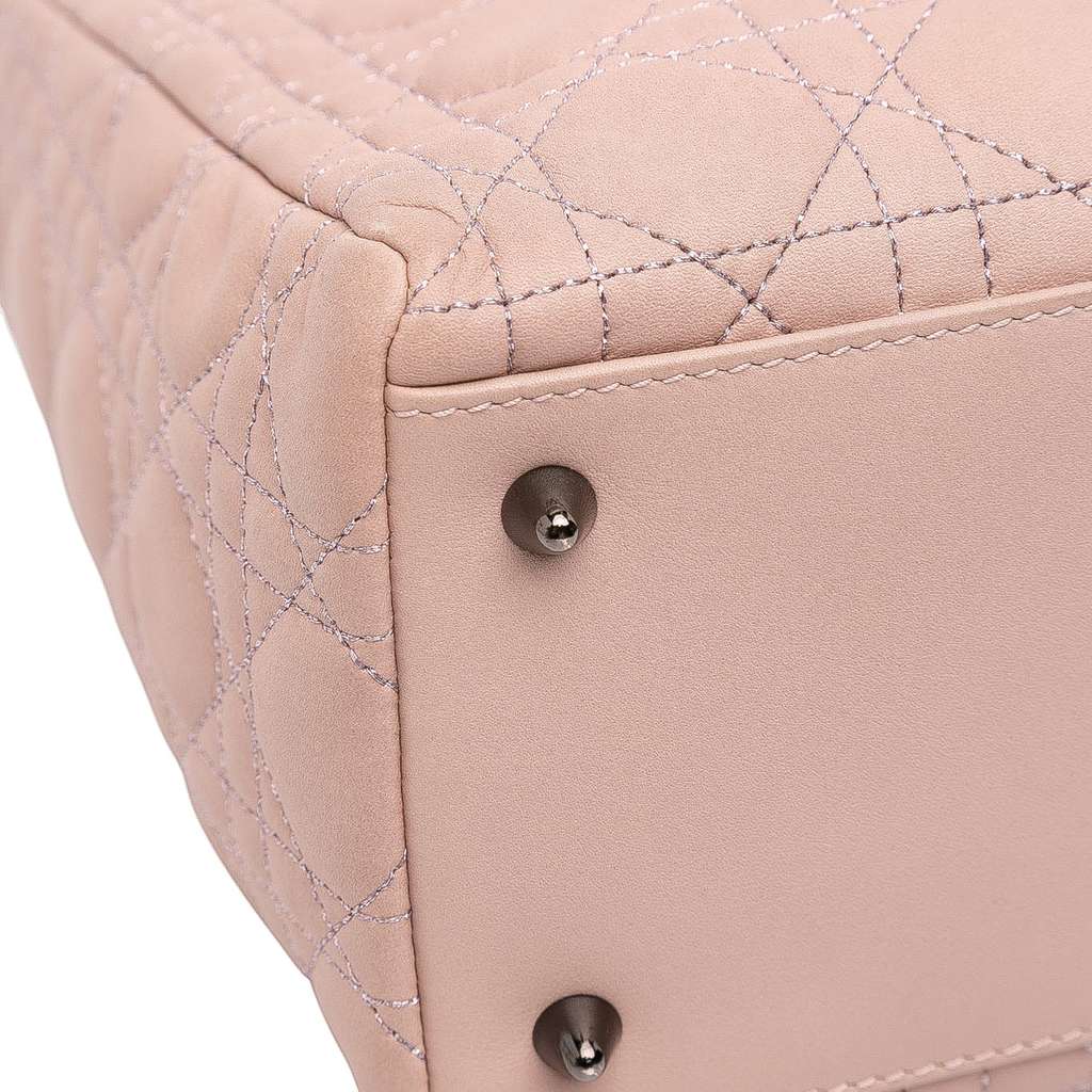 Dior Medium Lambskin Cannage Lady Dior - Image 10
