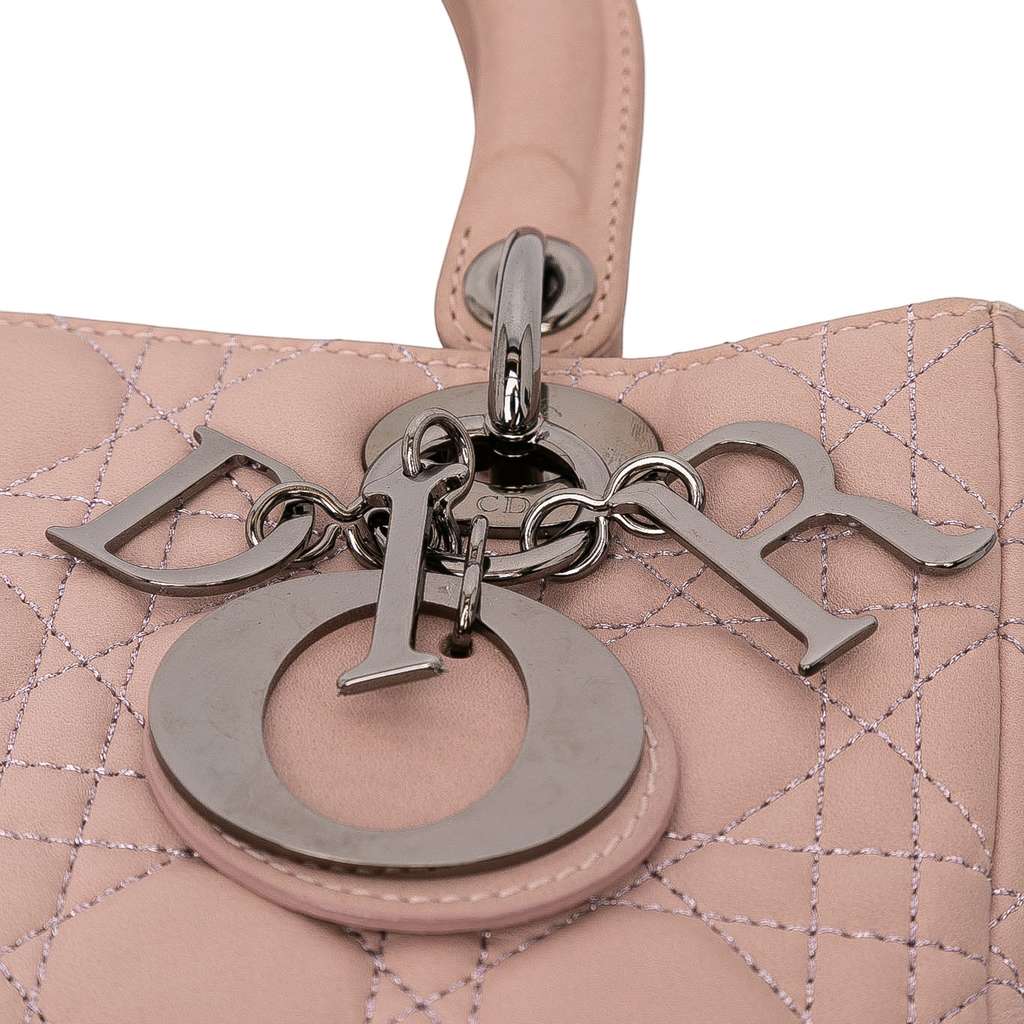 Dior Medium Lambskin Cannage Lady Dior - Image 11