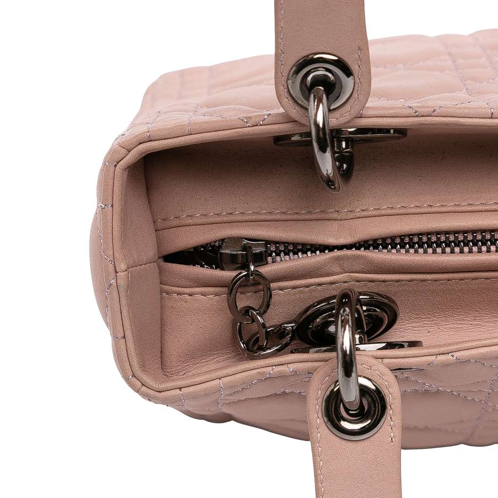 Dior Medium Lambskin Cannage Lady Dior - Image 12