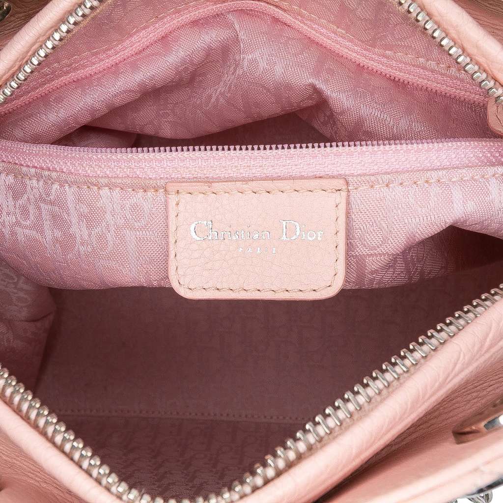 Dior Medium Calfskin Cannage Stitched Lady Dior - Side view