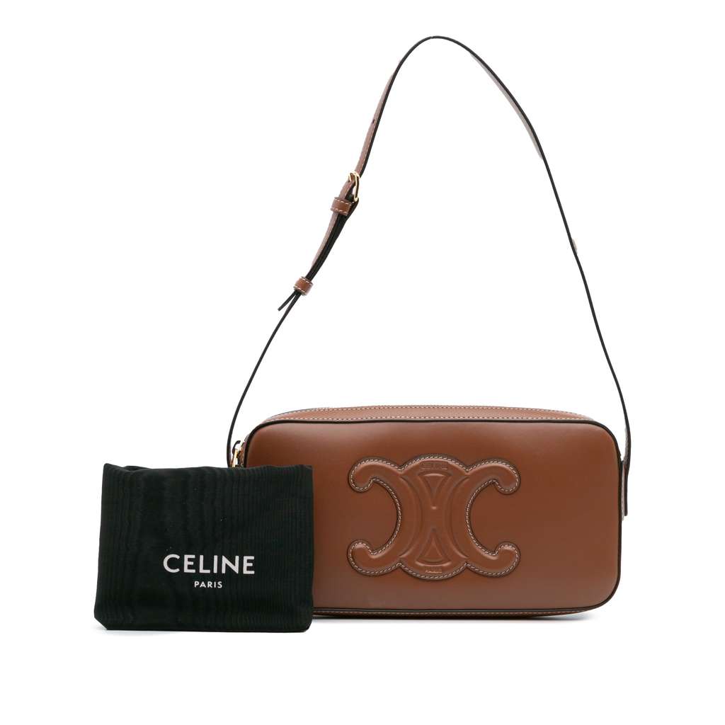 Celine Mini Calfskin Cuir Triomphe Camera Shoulder Bag - Image 14