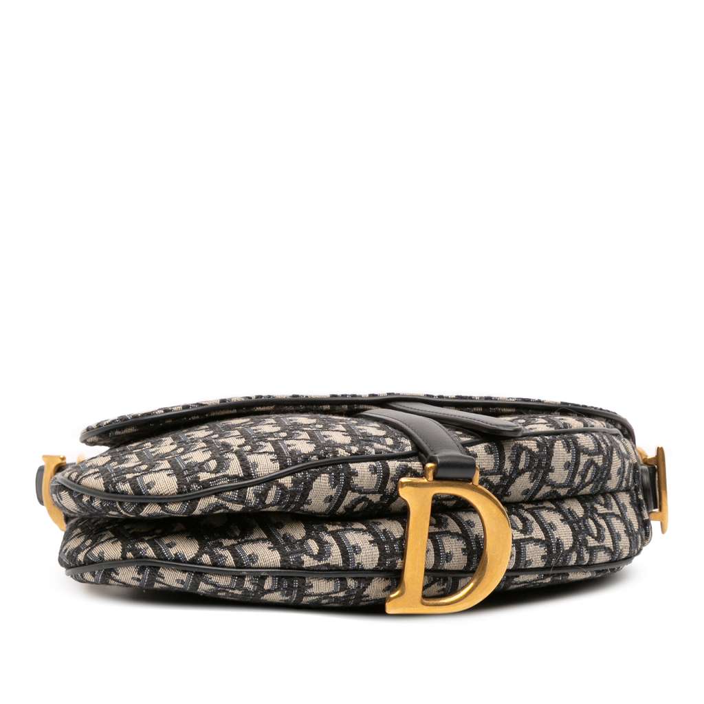 Dior Oblique Canvas Saddle Bag - Image 6