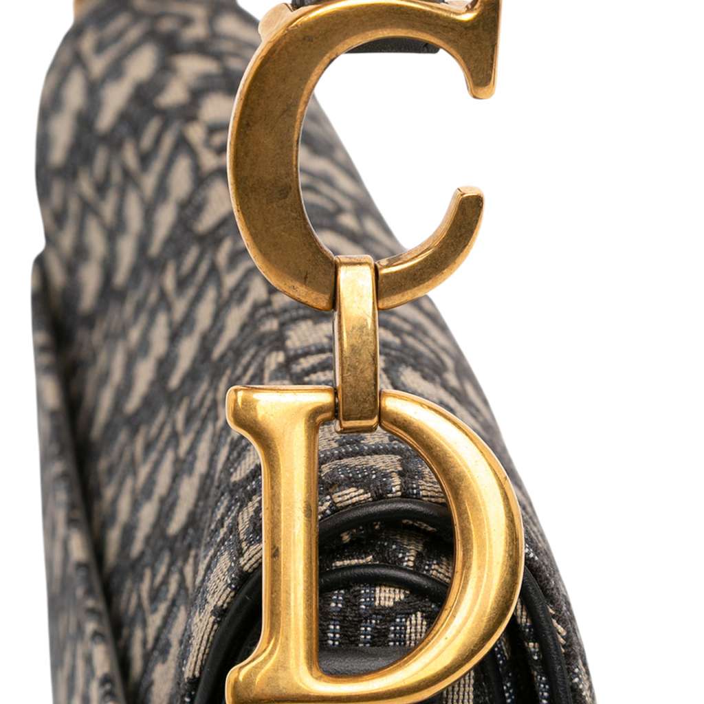 Dior Oblique Canvas Saddle Bag - Image 10