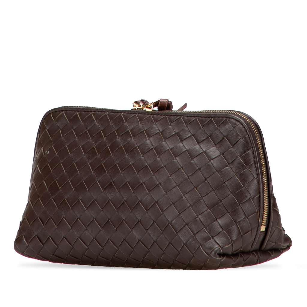 Bottega Veneta Nappa Intrecciato Cosmetic Pouch - Back view