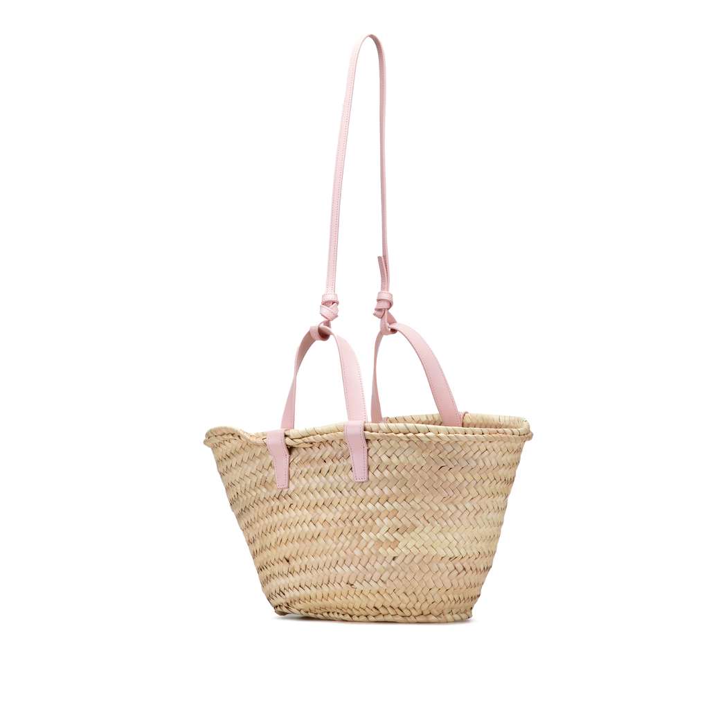 Celine Teen Raffia Cuir Triomphe Classic Panier Tote - Back view