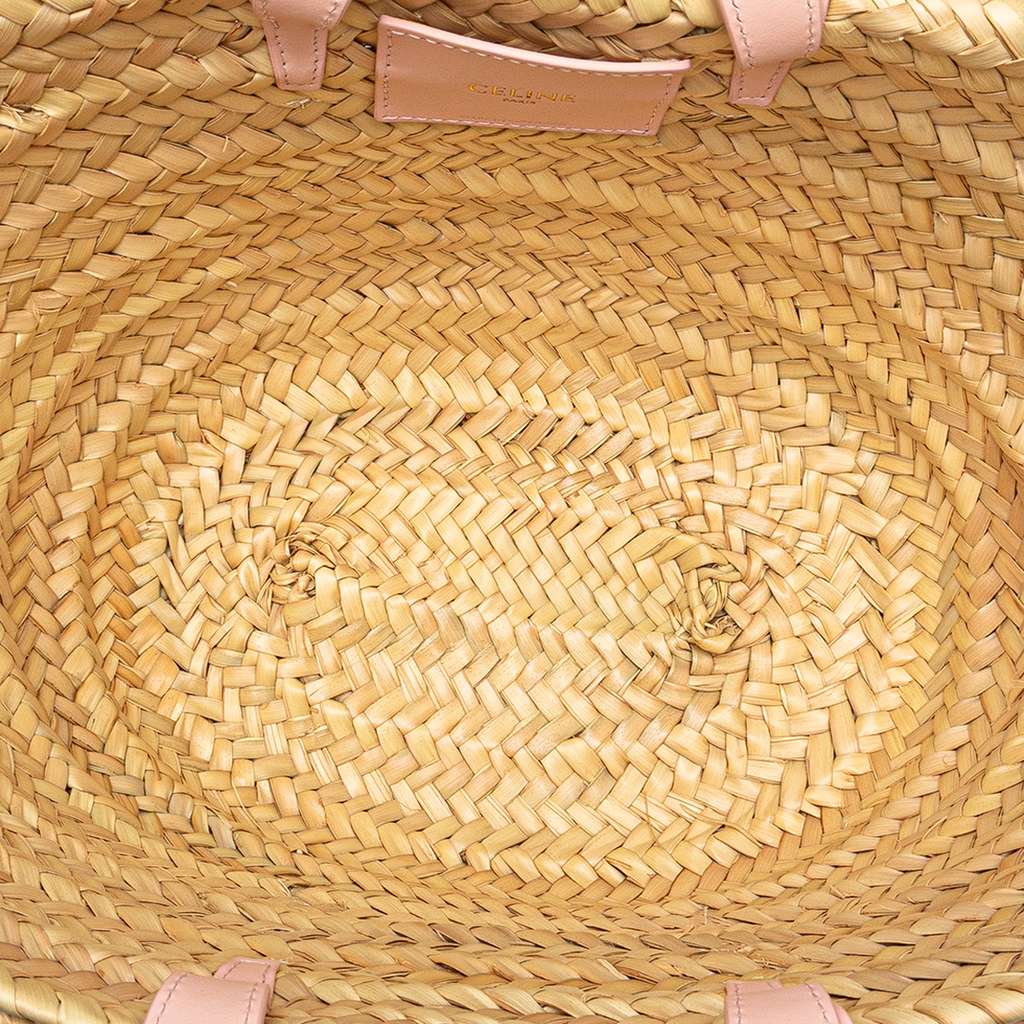 Celine Teen Raffia Cuir Triomphe Classic Panier Tote - 4