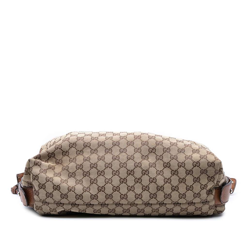 Gucci Large GG Canvas Bamboo Bar Tote - 3