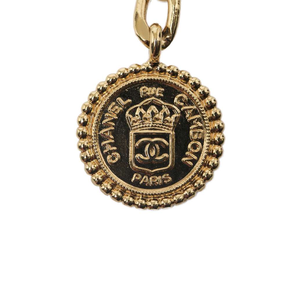 Chanel CC Gold Plated Logo Medallion Chain Link Belt