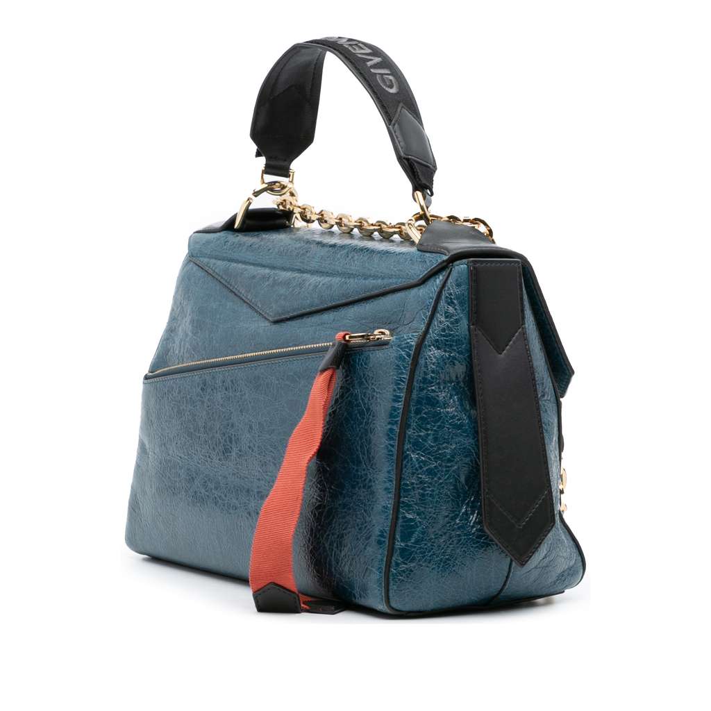 Givenchy Medium Crinkled Patent ID Satchel - 2