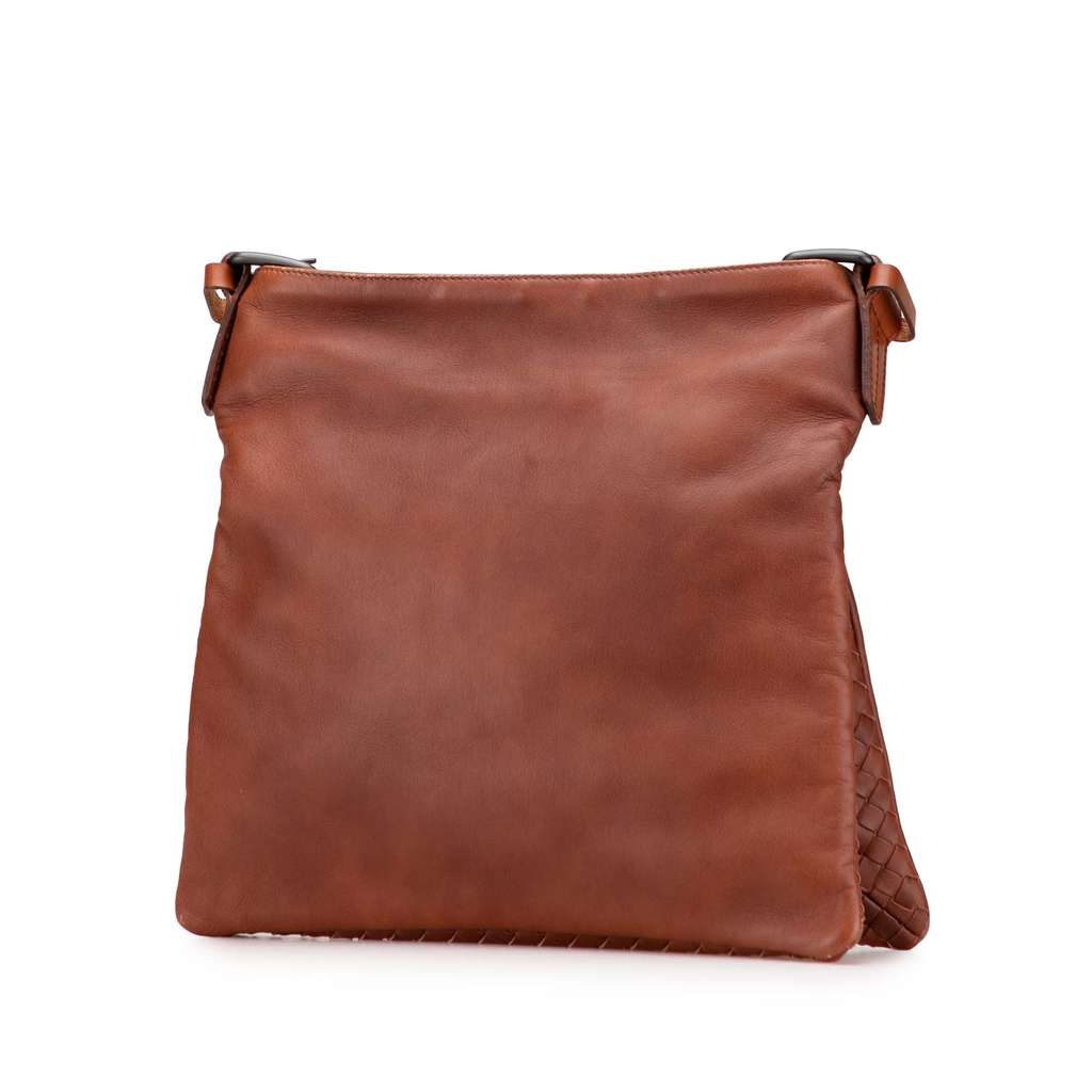 Bottega Veneta Intrecciato Trimmed Nappa Crossbody - Back view