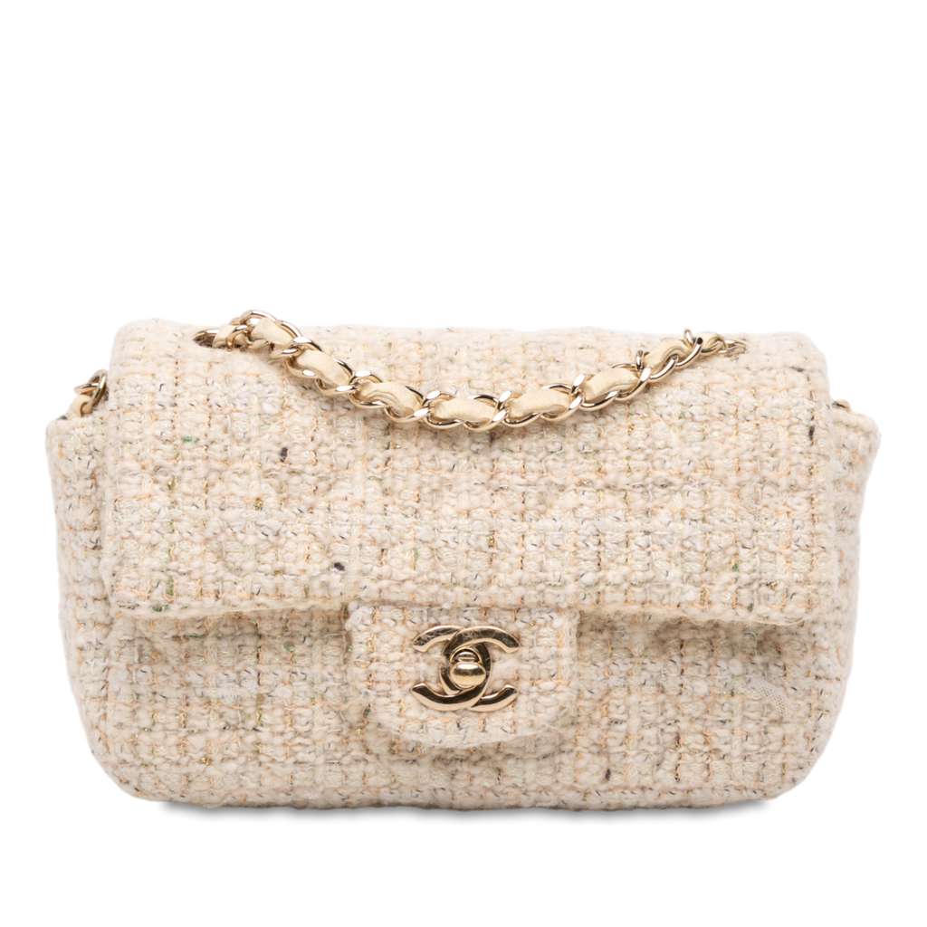 Chanel Mini Rectangular Classic Tweed Single Flap