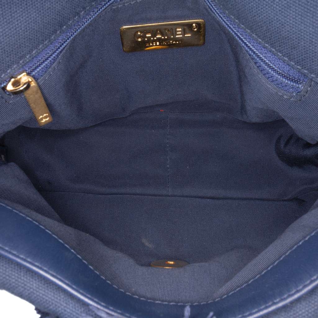 Chanel Medium Canvas and Cotton 19 Flap - 4