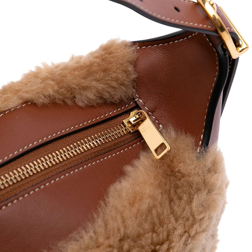 Celine Shearling and Leather Romy Shoulder Bag - Detail 2