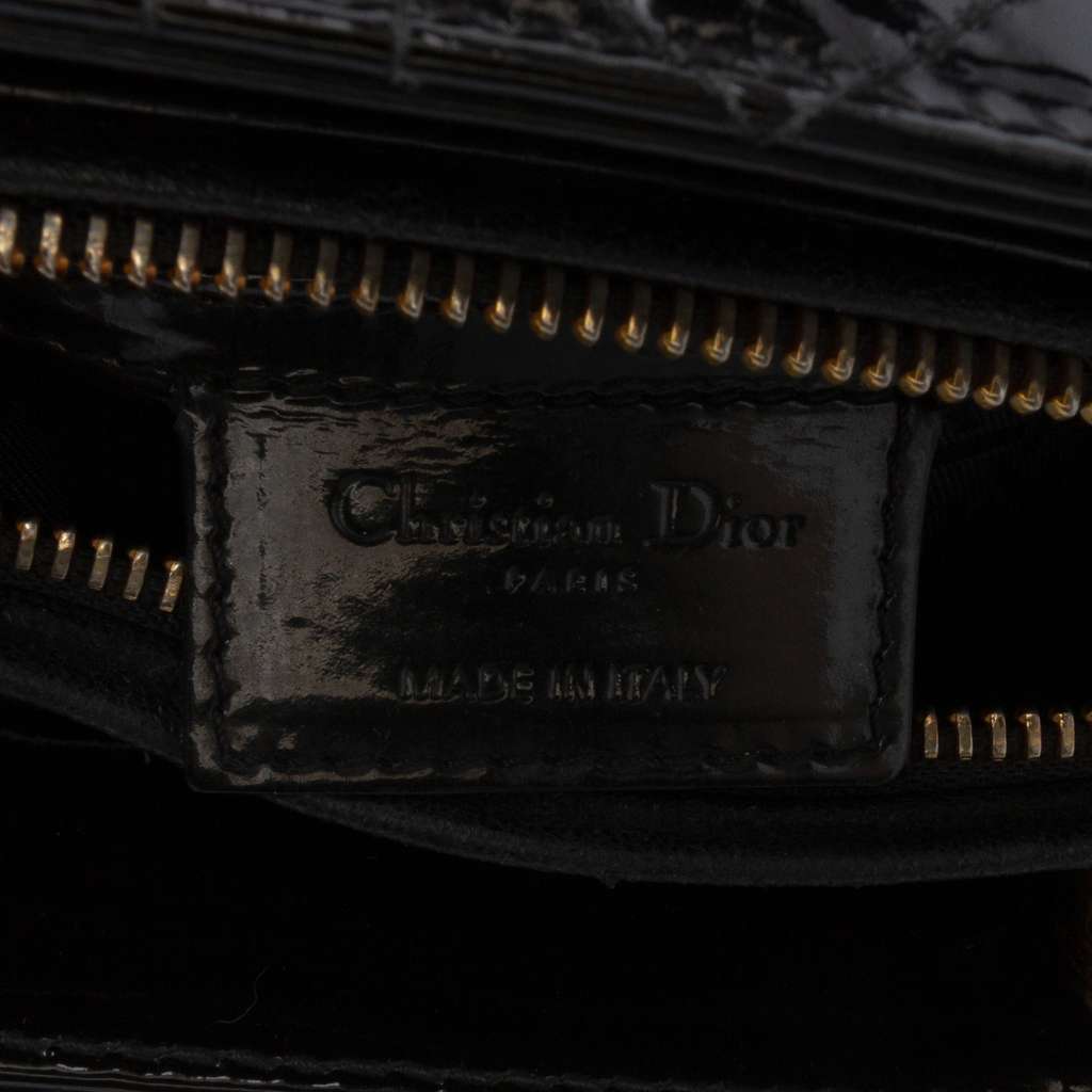 Dior Large Patent Cannage Lady Dior - Side view