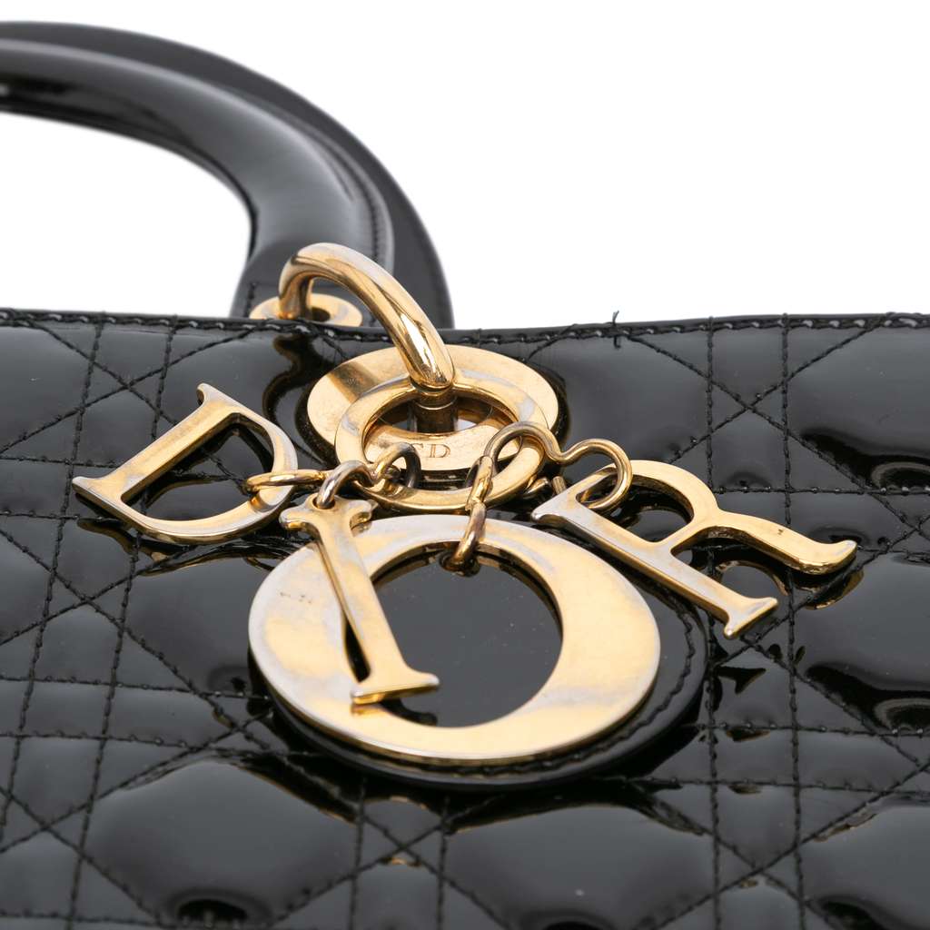 Dior Large Patent Cannage Lady Dior - Image 10