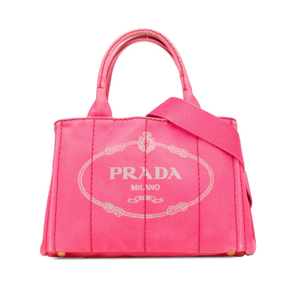 Prada Small Canvas Canapa Logo Satchel