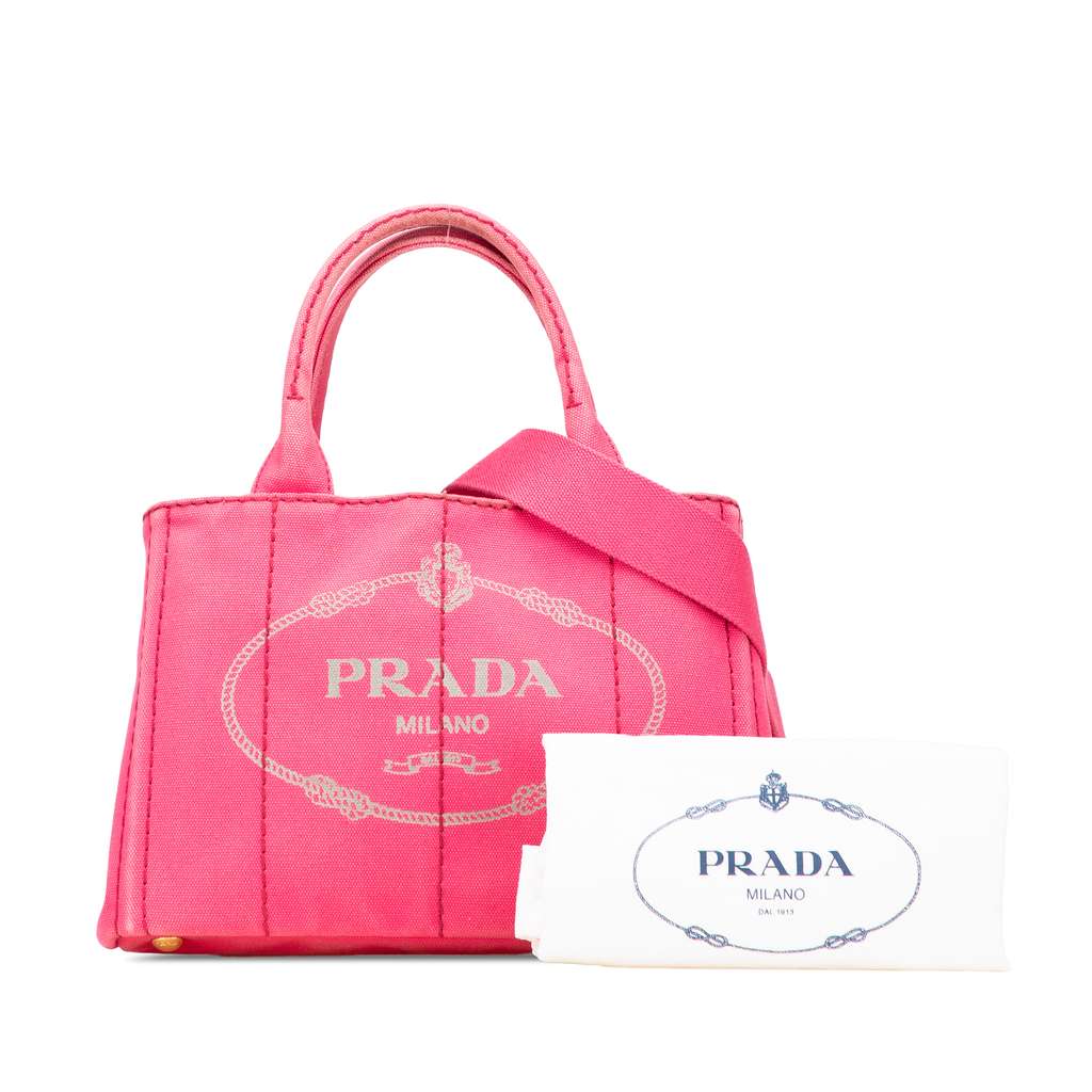 Prada Small Canvas Canapa Logo Satchel - Image 12