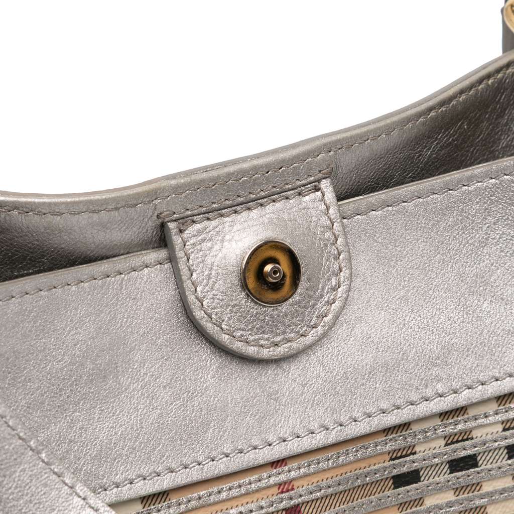 Burberry Haymarket Check Coated Canvas Ravensdon Handbag - Detail 2