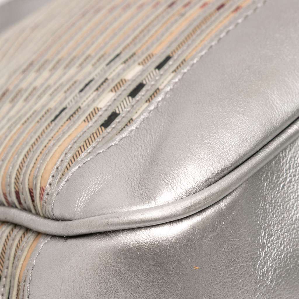 Burberry Haymarket Check Coated Canvas Ravensdon Handbag - Image 10