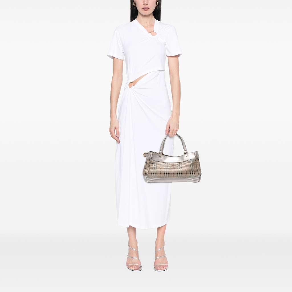 Burberry Haymarket Check Coated Canvas Ravensdon Handbag - Image 12