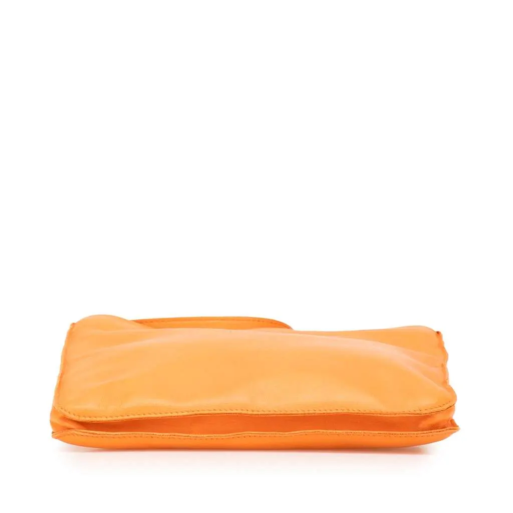 Hermès Milo Clou de Selle Crossbody Orange Leather Very good - Inside View